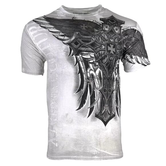 Xtreme Couture by Affliction Men's T-Shirt Battledome Biker Cross, S-5XL - Picture 2 of 8